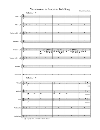 Variations on an American Folksong (arr. ROBERT EDWARD SMITH MUSIC)