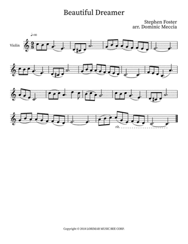 Beautiful Dreamer (arr. Dominic Meccia)