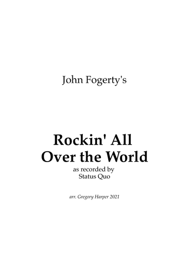Rocking All Over The World (arr. Gregory John Harper)