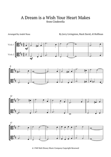 A Dream Is A Wish Your Heart Makes (arr. André Nusa)