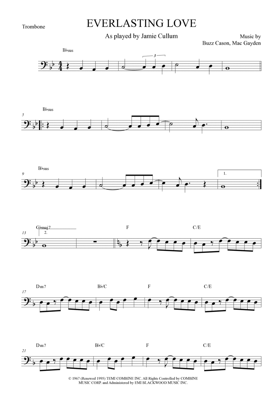 Everlasting Love (arr. The Sheet Music Library)