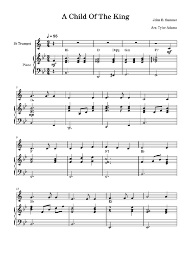 A Child Of The King (arr. Tyler Adams)