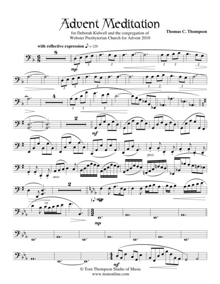 Advent Meditation (cello score) (arr. Thomas C. Thompson)