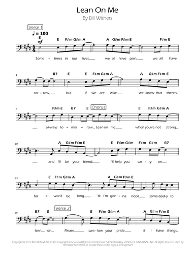 Lean On Me (arr. y)
