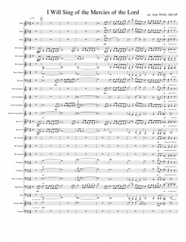 I Will Sing of the Mercies of the Lord (arr. Amy Webb, ASCAP)