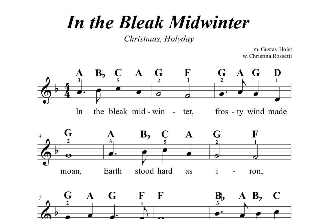 In the Bleak Midwinter (arr. Avgusta Udartseva)