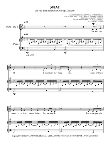 Snap (arr. Whitney Lussier)
