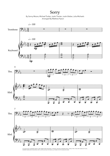 Sorry (arr. Matthew pyeon)