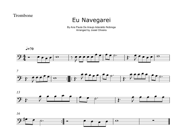 Espontaneo - Eu Navegarei (arr. Josiel Oliveira)