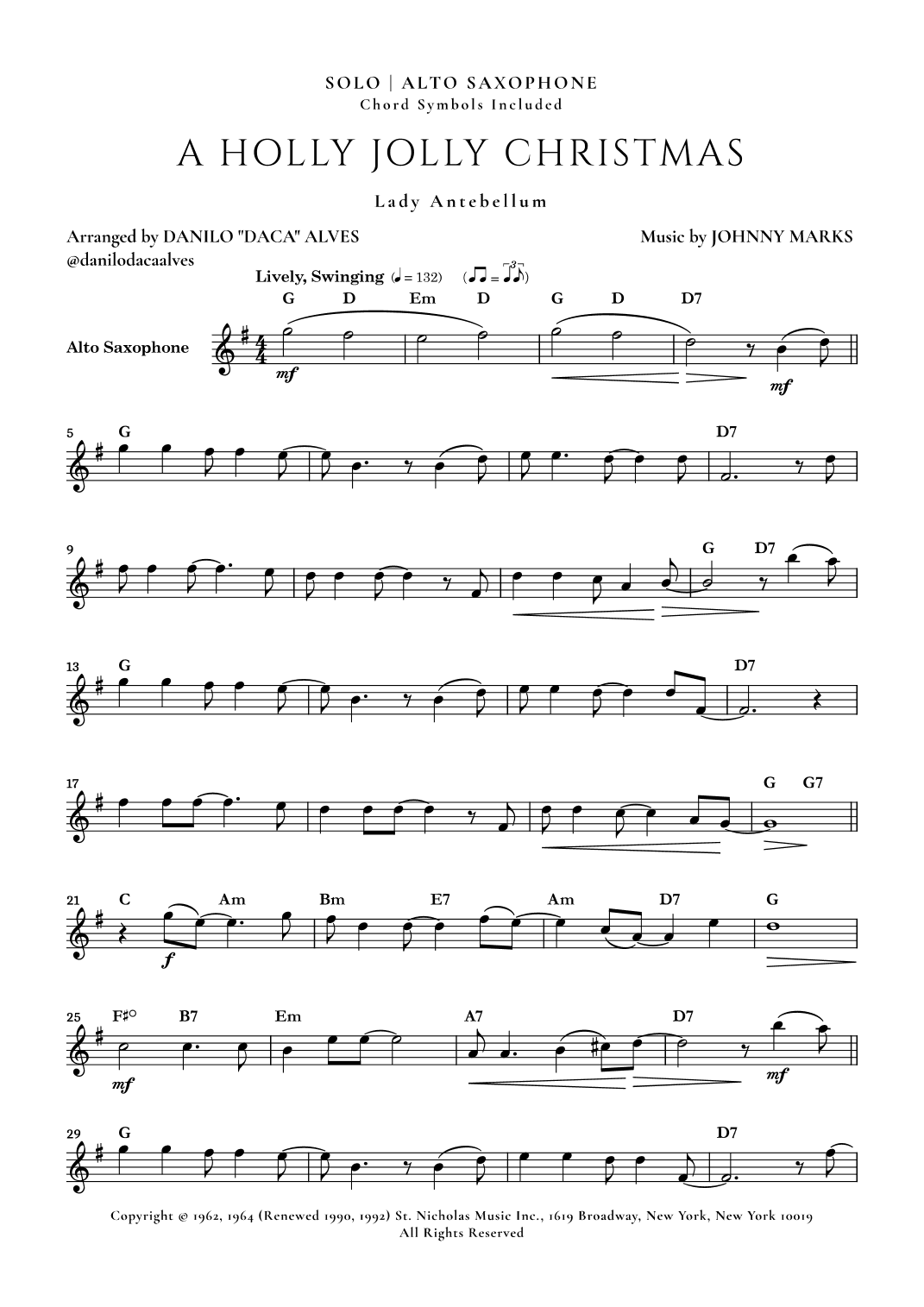 A Holly Jolly Christmas (arr. Danilo “Daca” Alves)