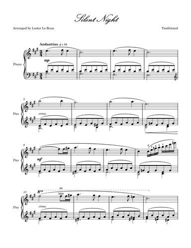 Silent Night (arr. Lester Le Roux)