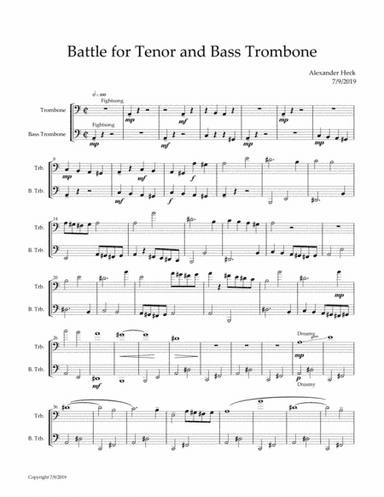 Battle for Tenor and Bass Trombone