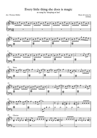 Every Little Thing She Does Is Magic (arr. Thomas Müller)