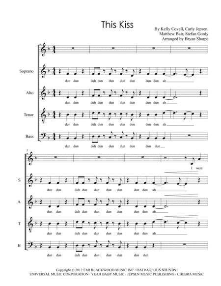 This Kiss (arr. Bryan Sharpe)