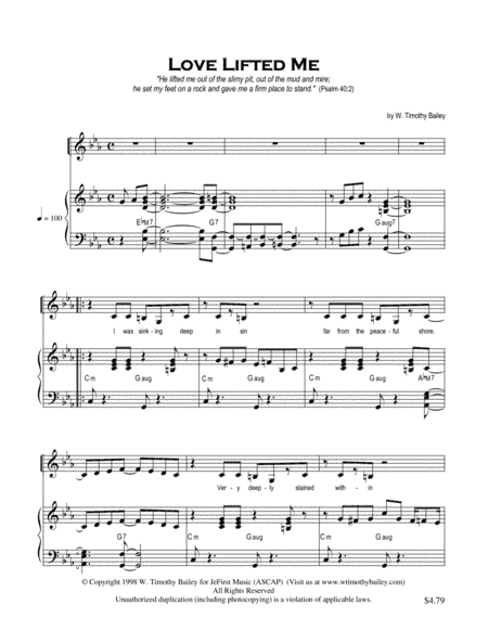 Love Lifted Me (arr. JeFirst Music)