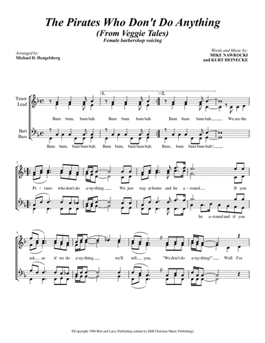 The Pirates Who Don't Do Anything (arr. Michael D. Hengelsberg)