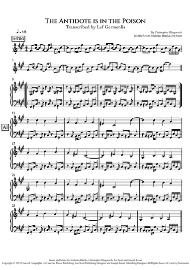 The Antidote Is In The Poison (arr. Lef Germenlis)