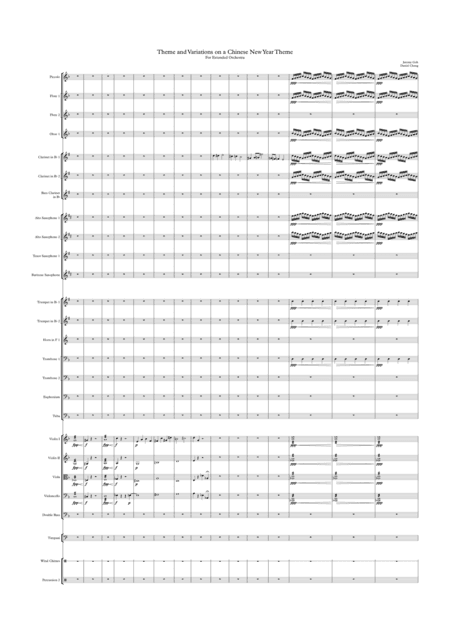 Theme and Variations on a Chinese New Year Theme for Extended Orchestra - Full Score