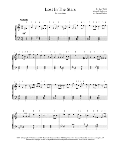 Lost In The Stars (arr. Samuel Stokes)