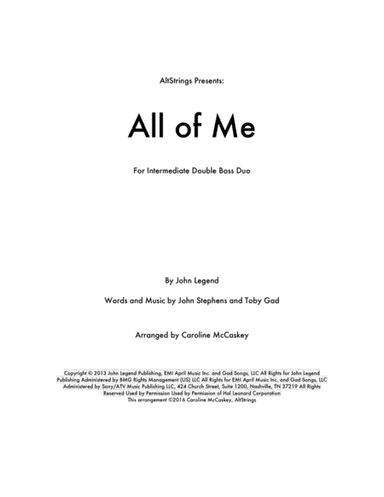 All Of Me (arr. Caroline McCaskey)