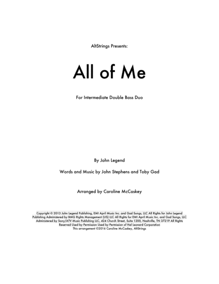 All Of Me (arr. Caroline McCaskey)