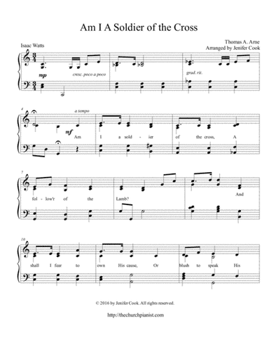 Am I a Soldier of the Cross (arr. Arranged by Jenifer Cook)