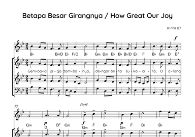 How Great Our Joy / Betapa Besar Girangnya - Score Only (arr. Angie Wiranata)