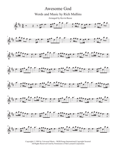 Awesome God (arr. Kevin Busse)