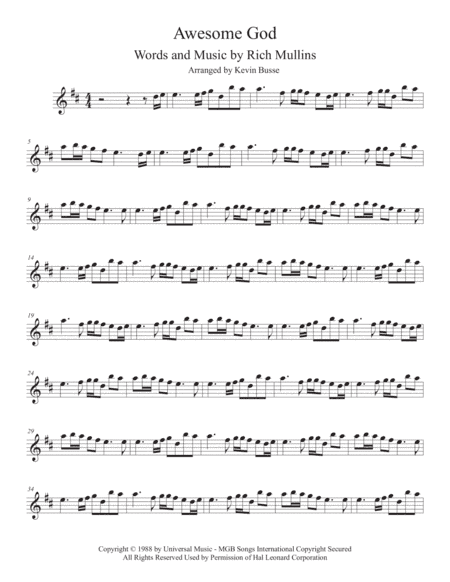 Awesome God (arr. Kevin Busse)