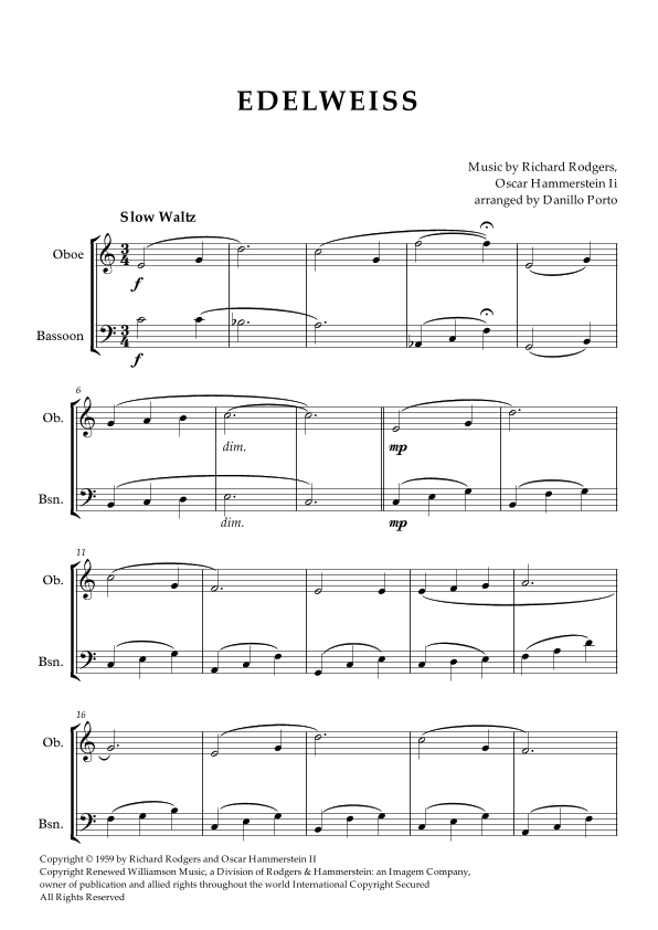 Edelweiss (arr. Danillo Porto)