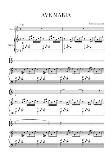 Charles Gounod - Ave Maria for Oboe Solo (arr. Cadenza Editions)