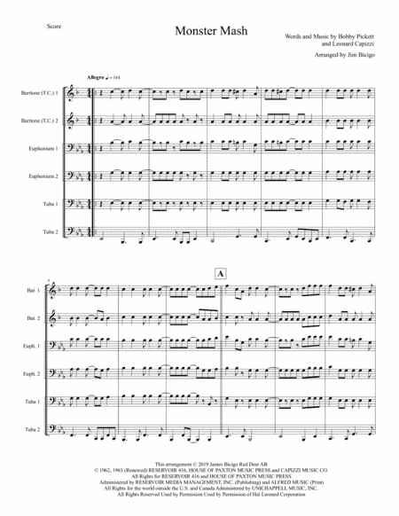 Monster Mash (arr. Jim Bicigo)