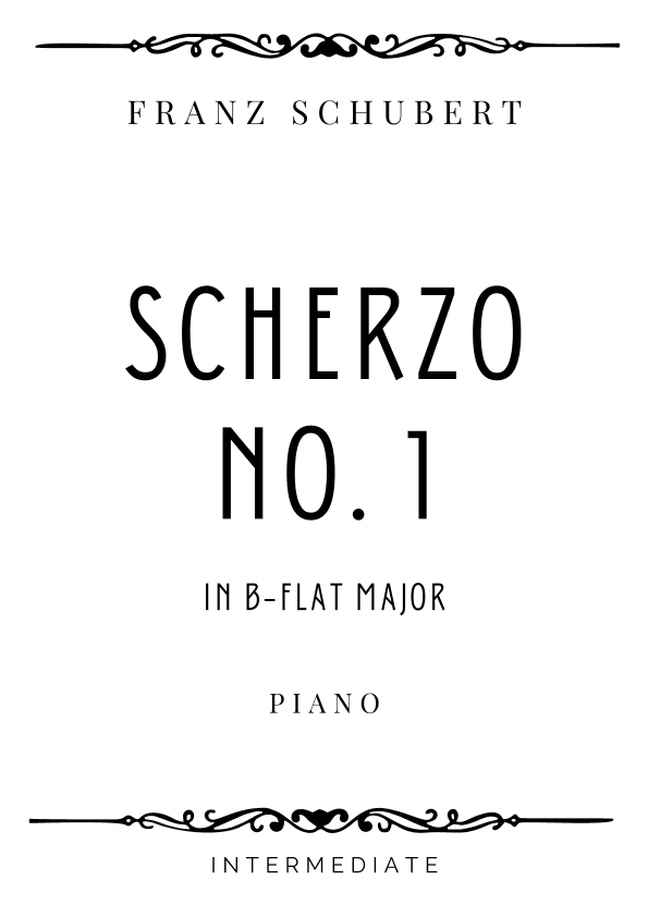Schubert - Scherzo No. 1 in B Flat Major - Intermediate (arr. Piacere Music Sheets)