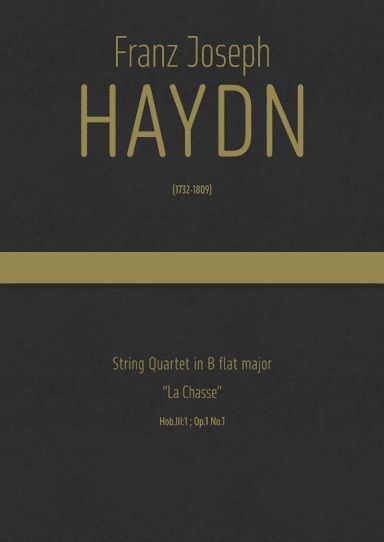 Haydn - String Quartet in B flat major "La Chasse", Hob.III:1 ; Op.1 No.1 (arr. J.G. Cucó Barber)