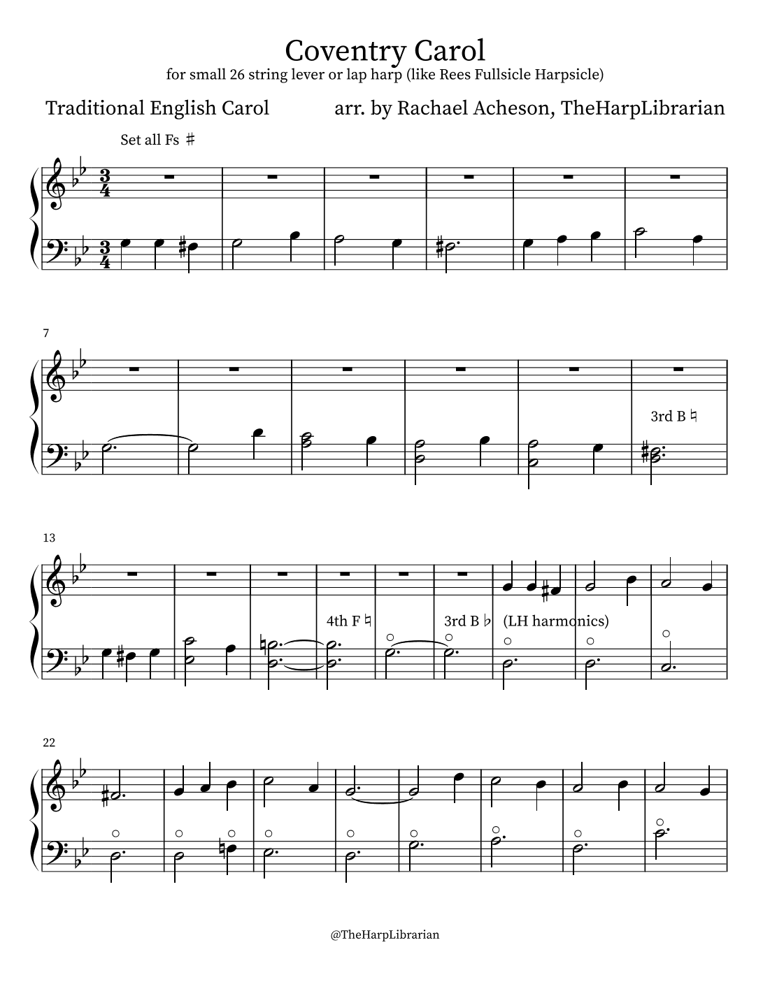 The Coventry Carol (arr. Rachael Acheson)