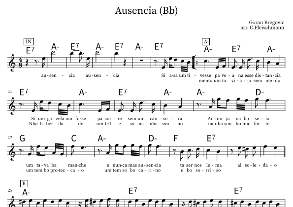 Ausencia (arr. Christoph Fleischmann)