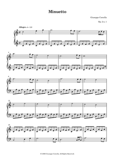 Minuetto Op. 2 No. 1