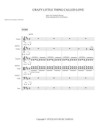 Crazy Little Thing Called Love (arr. Joe Deninzon)