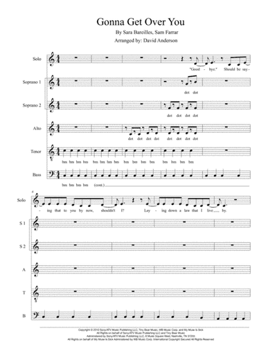 Gonna Get Over You (arr. Ghoti)