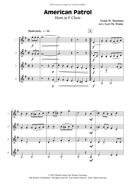 American Patrol (arr. Gert Th. Walter)