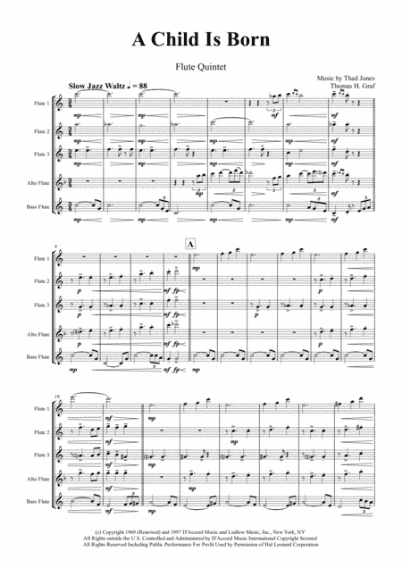 A Child Is Born (arr. Thomas H. Graf)