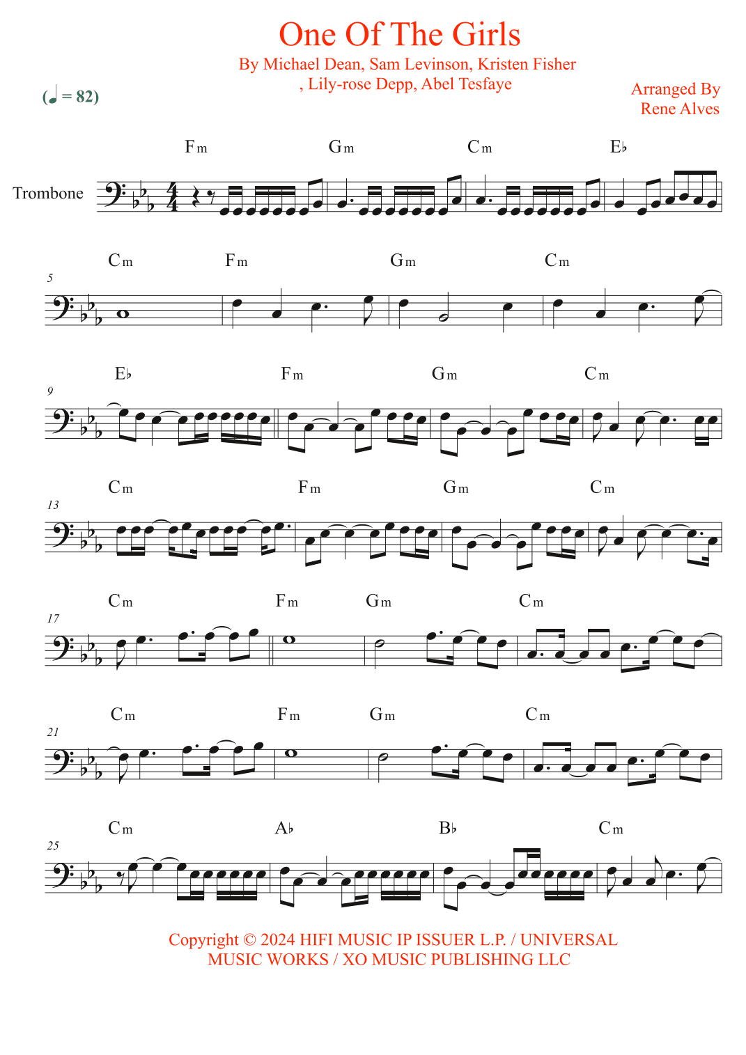 One Of The Girls (arr. Rene Alves)