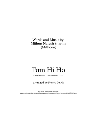 Tum Hi Ho (arr. Sherry Lewis)