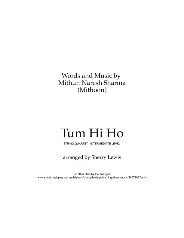 Tum Hi Ho (arr. Sherry Lewis)