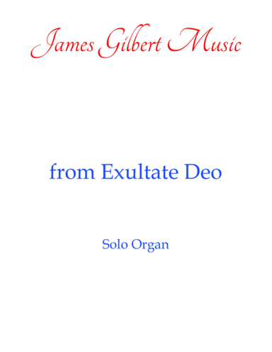 from Exultate Deo (arr. James Gilbert)