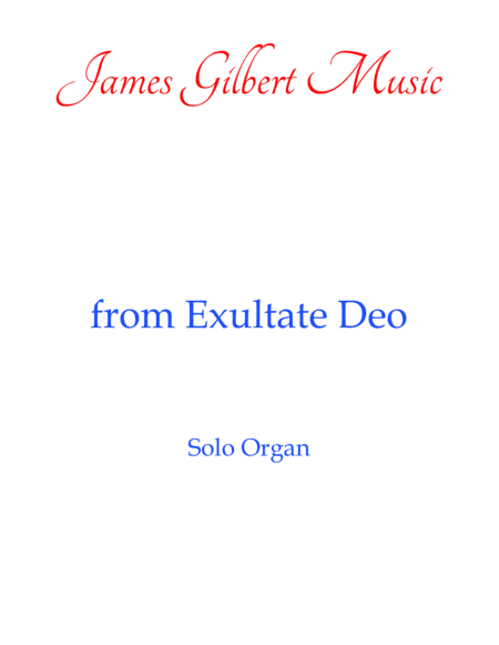 from Exultate Deo (arr. James Gilbert)