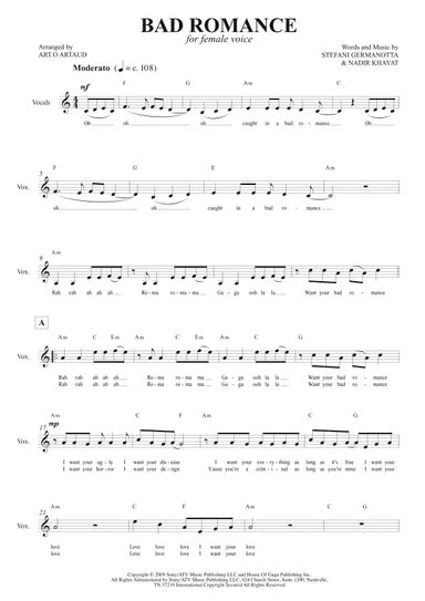 Bad Romance (arr. Art.o Artaud)