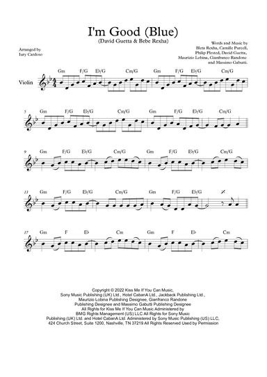 I'm Good (blue) (arr. Iury Cardoso)
