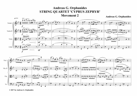 STRING QUARTET "CYPRUS ZEPHYR" -- MOVEMENT 2