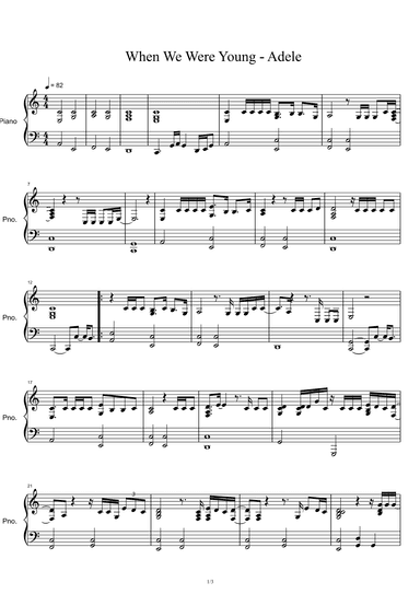 When We Were Young (arr. Adele Adkins)